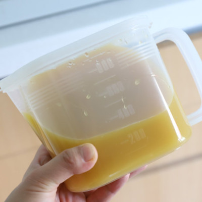 Hộp thực phẩm có tay cầm Nakaya 1000ml,  nắp bằng nhựa PE mềm dẻo, khả năng chịu được nhiệt từ -20~ 70°C- nội địa Nhật Bản