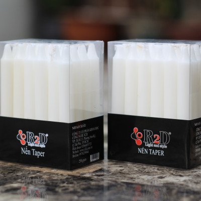 Nến Tapper Mini 24 Cây Màu Hồng, Nến Cây, Đến Từ Thương Hiệu R2D,[dài 10 cm] Làm Từ Nguyên Liệu Tự Nhiên, Lành Tính.