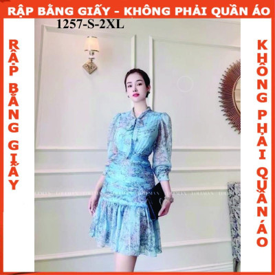 rập giấy đầm thắt nơ mã 1257 (BẢN VẼ)