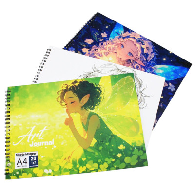 Tập Vẽ Lò Xo Art Journal A4 - 40 Trang 220gsm - The Sun - Manga Girl 02