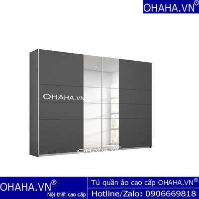 Tủ quần áo gỗ cao cấp 1017-OHAHA 2 cánh lùa cỡ đại