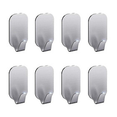 Combo 8 móc treo đồ inox 304 dán tường tiện dụng Hobby home decor 3055