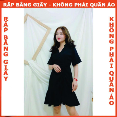 Rập Giấy đầm cổ trụ nút xéo rút dây mã 1040 (BẢN VẼ)