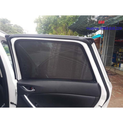 Bộ rèm che nắng theo dành cho xe Mazda CX5 2014-2017, bộ 4 chắn nắng vải lưới gắn nam châm hút