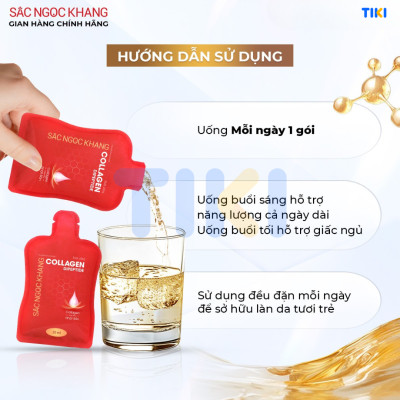Bộ Trẻ Hóa Da Cao Cấp [Viên Uống Sắc Ngọc Khang ++ 60 Viên & Nước Uống Đẹp Da Collagen Dipeptide Sắc Ngọc Khang 15 Túi