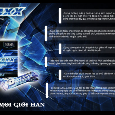 DMAXX thức uống bổ sung vitamin năng lượng có đường DAMODE 8 gói dùng thử màu xanh