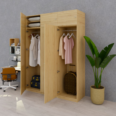[Happy Home Furniture] SCANDINA, Tủ quần áo 3 cửa mở 1m8x2m4 ,180cm x 57cm x 241cm ( DxRxC), TCM_090