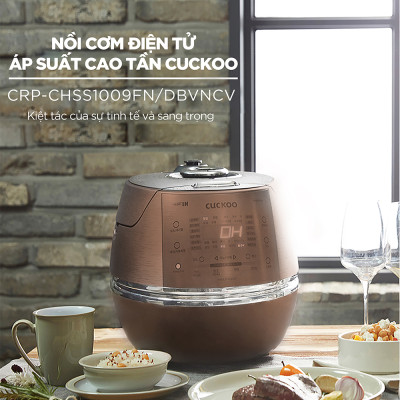 Nồi cơm điện tử áp suất cao tần Cuckoo 1.8L CRP-CHSS1009FN (Màu nâu) - Hàng chính hãng