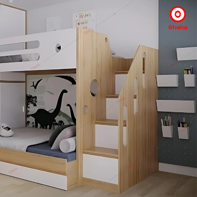 [ Miễn phí giao hàng và lắp đặt tại TP.HCM] Giường tầng thông minh Ohaha kết hợp tủ quần áo - GTTM043