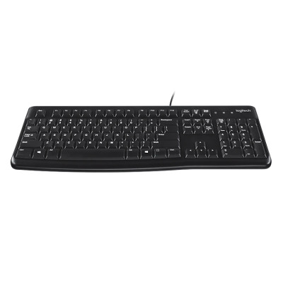 Bàn phím có dây Logitech K120 - Bền bỉ, chống tràn, có thể điều chỉnh góc độ gõ, kích thước đầy đủ có phím số - Hàng chính hãng 