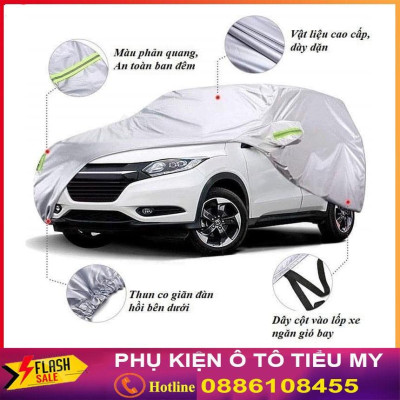 Bạt Phủ Xe Ô Tô Honda CRV, Brio, City, HRV, Accord, Civic, Jazz- Chất Liệu Bạt Tráng Nhôm 3 lớp