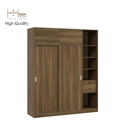 [Happy Home Furniture] ELEGANT, Tủ quần áo cửa lùa 1m8x2m2 , 180cm x 54cm x 220cm ( DxRxC), TCL_006