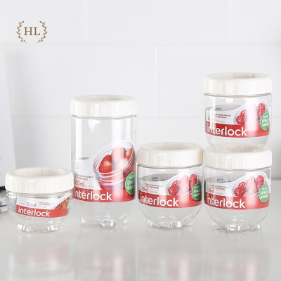 BỘ 5 HŨ THỦY TINH NẮP NHỰA INTERLOCK KHÁNG KHUẨN | HŨ THỦY TINH 5 CHI TIẾT THÔNG MINH