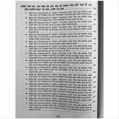 Sách Tuyển Tập Các Bản Án Của Tòa Án Nhân Dân Cấp Cao về Hình Sự và Tố Tụng Hình Sự (dành cho Thẩm phán, Thẩm tra viên, Hội thẩm, Kiểm sát viên, Luật sư và các học viên tư pháp) - V2444A