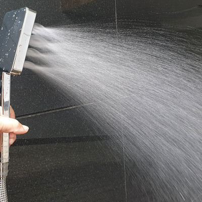 Bộ đài sen, tay sen vuông nhựa ABS mạ Chrome cao cấp Eurolife EL-DSV 02 (Trắng bạc)