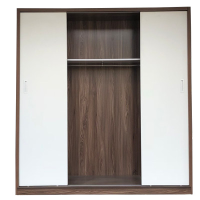 Tủ Áo Cửa Lùa 2m Gỗ MDF Melamine Cánh Trắng