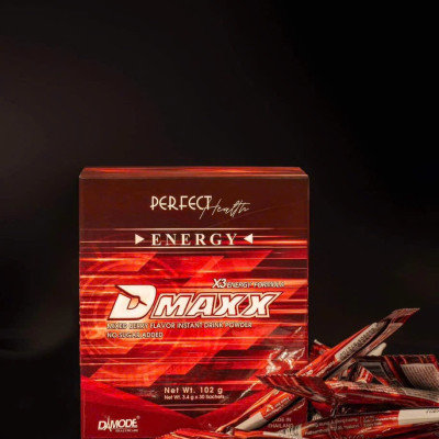 DMAXX thức uống bổ sung vitamin năng lượng không đường DAMODE 12 gói dùng thử màu đỏ