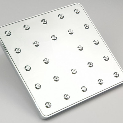 Bộ đài sen, tay sen vuông nhựa ABS mạ Chrome cao cấp Eurolife EL-DSV 02 (Trắng bạc)