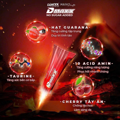 DMAXX thức uống bổ sung vitamin năng lượng không đường DAMODE 88 gói màu đỏ mỗi gói 2,2gr