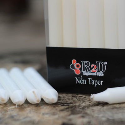 Nến Tapper Mini 24 Cây Màu Hồng, Nến Cây, Đến Từ Thương Hiệu R2D,[dài 10 cm] Làm Từ Nguyên Liệu Tự Nhiên, Lành Tính.