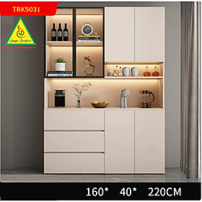 Tủ Rượu Trang Trí Phòng Khách Bằng Gỗ MDF Cánh Kính – Sang Trọng - Hiện Đại TRK503(1) - NỘI THẤT LẮP RÁP VIENDONGADV