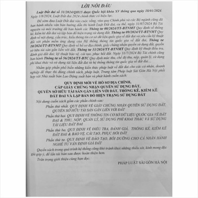 Sách Quy Định Mới Về Hồ Sơ Địa Chính, Cấp Giấy Chứng Nhận Quyền Sử Dụng Đất, Quyền Sở Hữu Tài Sản Gắn Liền Với Đất, Thống Kê, Kiểm Kê Đất Đai Và Lập Bản Đồ Hiện Trạng Sử Dụng Đất - V2483D
