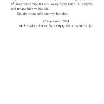 Luật tài nguyên, môi trường biển và hải đảo năm 2015 (sửa đổi, bổ sung năm 2018, 2023)