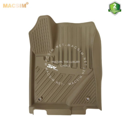 Thảm lót sàn xe ô tô Toyota Highlander 2007-2019 Nhãn hiệu Macsim 3W chất liệu nhựa TPE đúc khuôn cao cấp - màu be