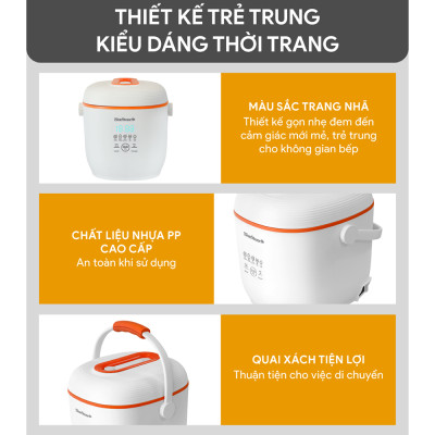 Nồi cơm điện tử Bluestone 0.6 lít RCB-5928 - Hàng chính hãng