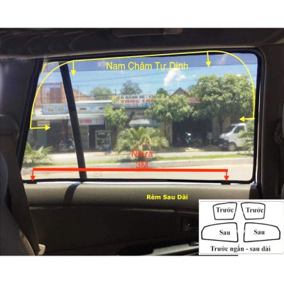 Rèm che nắng nam châm cho xe Nissan Navara, bộ 4 tấm cho 4 cửa, hàng loại 1 cao cấp nhất, vừa khít kính