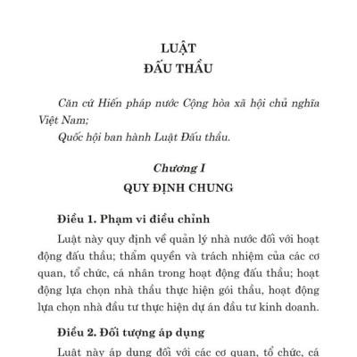 Luật đấu thầu (bản in 2024)