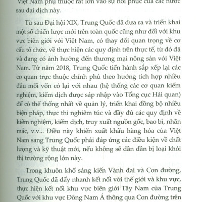 Thương Mại Nông Sản Giữa Việt Nam Và Trung Quốc Trong Bối Cảnh Mới (Sách chuyên khảo) - TS. Nguyễn Thị Phương Hoa (Chủ biên)
