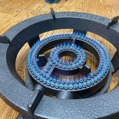 Combo Bếp Gas Công Nghiệp Chuyên Dụng Hầm Chiên Kho OWANI WN-260C Sơn Tĩnh Điện Loại To 5 Chân Kèm Van Dây - Hàng Chính Hãng