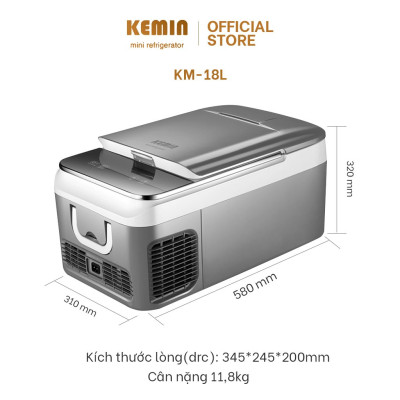 Tủ lạnh ô tô Kemin KM-18L Chính hãng - Làm đá siêu tốc