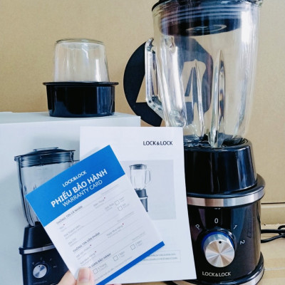 Máy xanh sinh tố Lock&Lock High Speed Blender EJM376BLK, 220-240V, 50/60Hz, 600W (Đen) - Hàng chính hãng