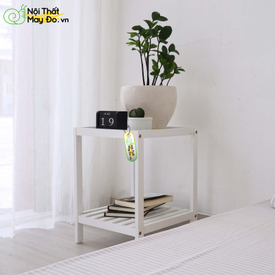 Kệ Đầu Giường Đa Năng - Glass Shelf - Thiết Kế 2 Tầng Mặt Kính - Lắp Ráp Dễ Dàng - Có 2 Màu Sắc