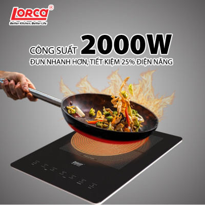 Bếp Từ Đơn LORCA TA 1017 PLUS - Hàng Chính Hãng Công Suất Lớn, Mỏng Nhẹ, Tiết Kiệm Điện, Bền Bỉ