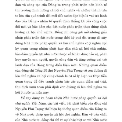 Quốc Hội trong tiến trình đổi mới đáp ứng yêu cầu xây dựng, hoàn thiện nhà nước pháp quyền xã hội chủ nghĩa ở Việt Nam - bản in 2024