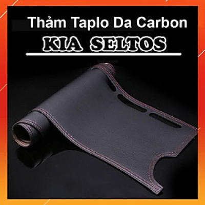 Thảm Taplo xe Kia Seltos 2020 2021 2022 Mẫu Da Carbon Cao Cấp
