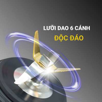 Máy xay sinh tố mini Kalpen Đức B6 công suất 700W tặng Bình 500ml - Hàng chính hãng