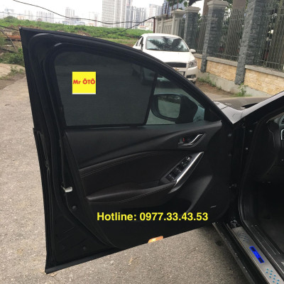 Rèm Che Nắng Mazda6 2014-2023 loại 2 Rèm Chắn Nắng Nam Châm Cho Xe ô tô, Bộ 4 Tấm, có nam châm