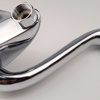 Tên sVòi rửa chén âm tường nóng lạnh Đồng mạ Chrome Eurolife EL-T015AT (Trắng bạc)