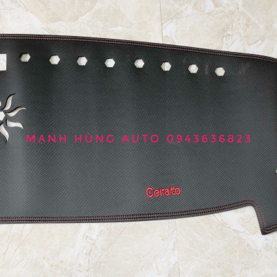 Thảm da Taplo KIA Cerato 2019 2020 2021 vân Carbon cao cấp