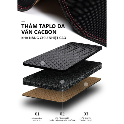 Thảm Taplo Da Vân Carbon Xe Toyota WIGO 2018 2019 2020