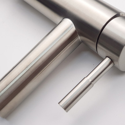 Vòi lavabo nóng lạnh Inox SUS 304 Eurolife EL-1202 (Trắng vàng)