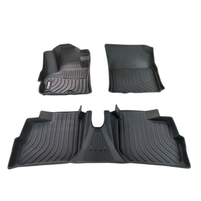 Thảm lót sàn xe ô tô Mitsubishi Mirage G4 Nhãn hiệu Macsim chất liệu nhựa TPE cao cấp màu đen