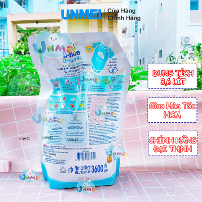 (Chính Hãng Đại Thịnh) Nước giặt D-nee, Nước Giặt Cho Bé Dnee Dạng Túi 3600ml - Loại Mới An Toàn, Tiết Kiệm
