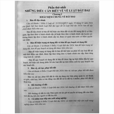 Sách Những Điều Cần Biết Về Giá Đất, Bồi Thường, Hỗ Trợ, Tái Định Cư Khi Nhà Nước Thu Hồi Đất theo Luật Đất Đai năm 2024 - V2464T