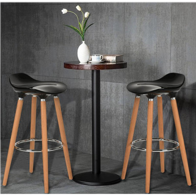 Ghế quầy bar CB2135-P chân gỗ tự nhiên ( thân nhựa ) mặt ngồi nhựa ABS sáng bóng hiện đại nhập khẩu HCM