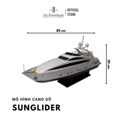 Mô hình cano  SUNGLIDER cao cấp, mô hình gỗ tự nhiên, làm quà tặng sang trọng 1st FURNITURE